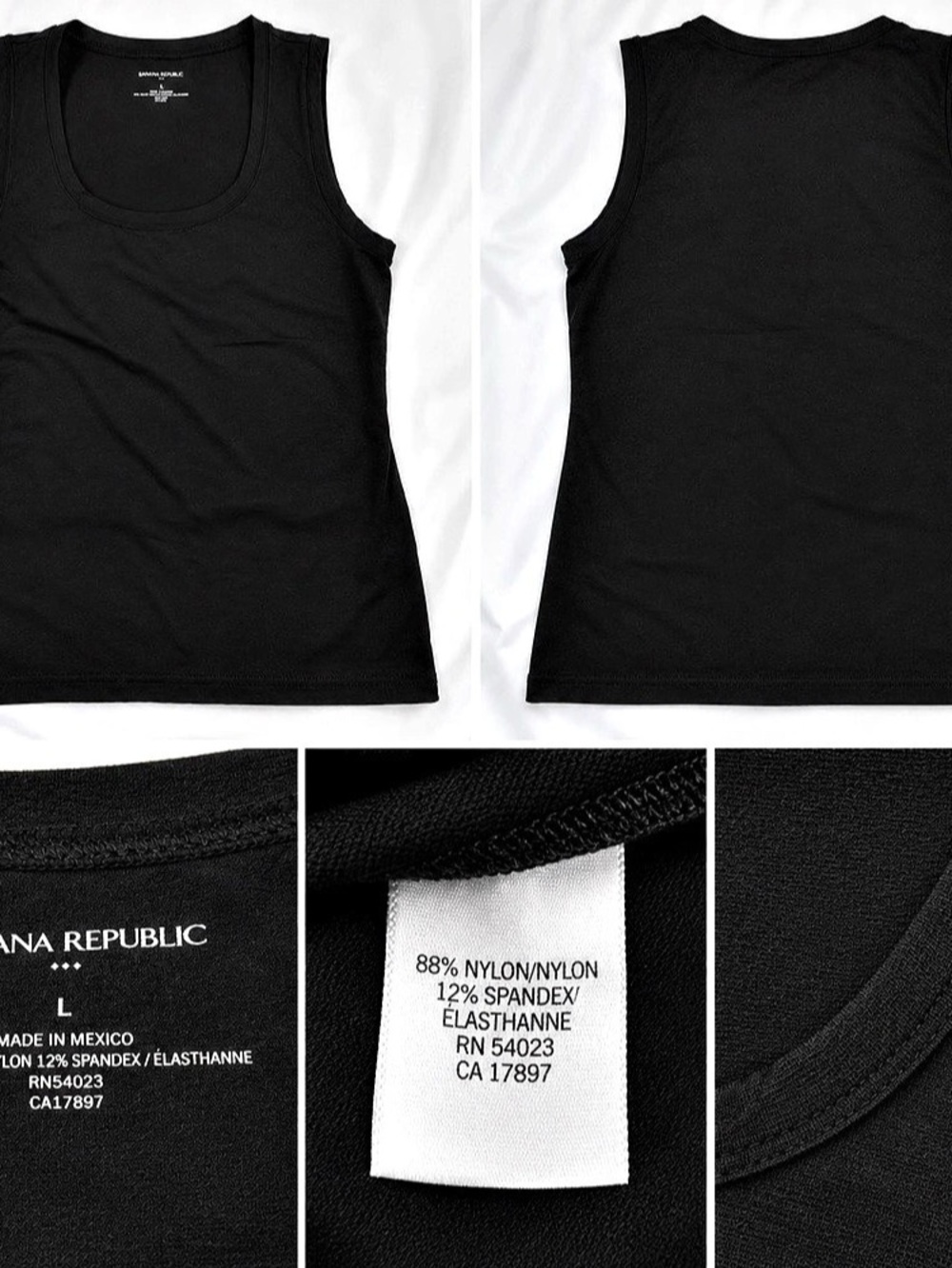 Banana Republic Black Tank Top Size Large Like New